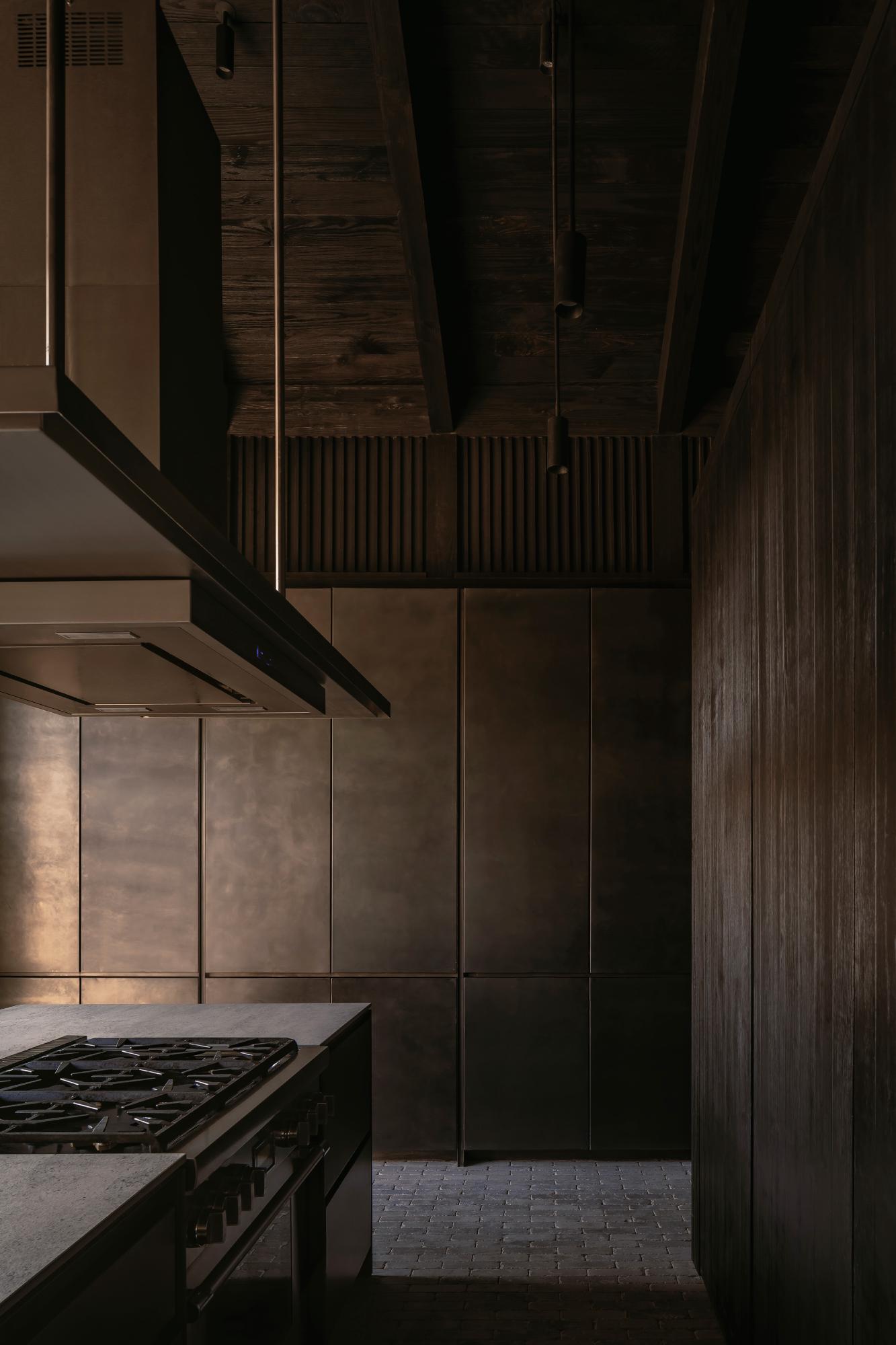 Casa el Espino by Soler Orozco Arquitectos — Interior kitchen perspective capturing the spatial hierarchy of Casa el Espino.