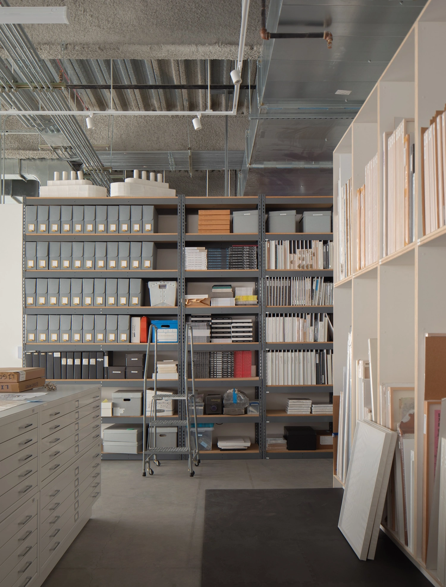 Glenn Ligon Artist’s Studio by Ravi Raj Architect — A storage and archival room within the studio operates as a functional instrument for production.