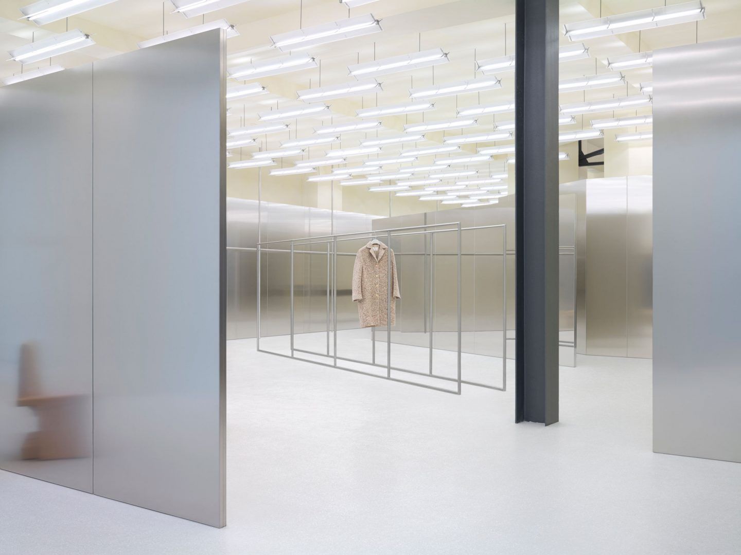 Acne Studios by Bubab Architects — A minimalist retail interior defined by geometric transparency and controlled material hierarchy.