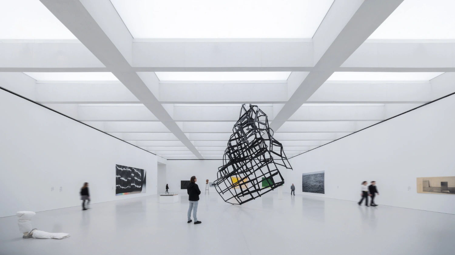 Museum of Modern Art in Warsaw by Thomas Phifer — The Museum of Modern Art's principal gallery space demonstrates Thomas Phifer's signature approach to volumetric spatial organization.