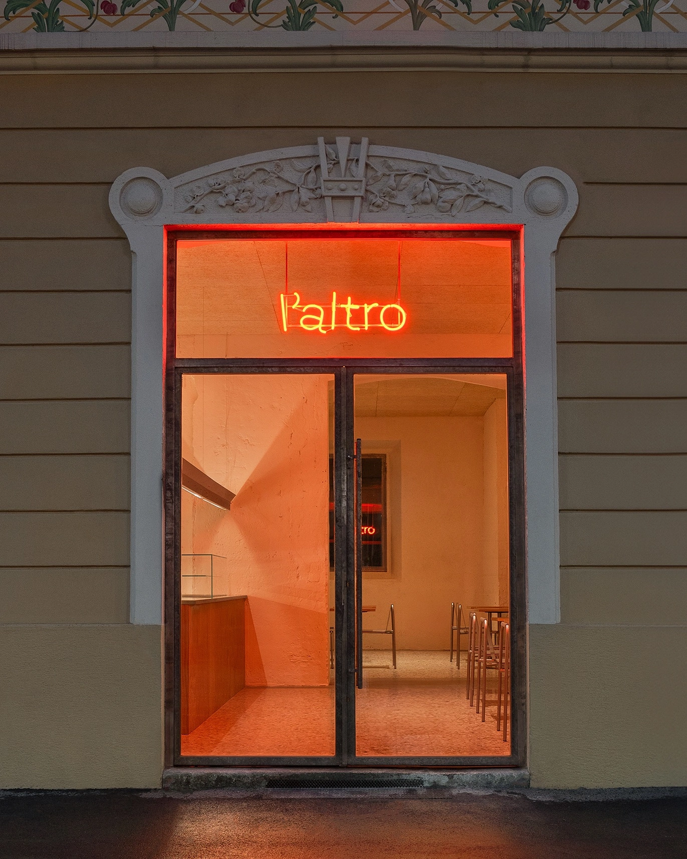 L’ALTRO by Sagoma Studio — L'ALTRO's storefront presents a monochromatic volumetric statement on Milan's Via Mantova.