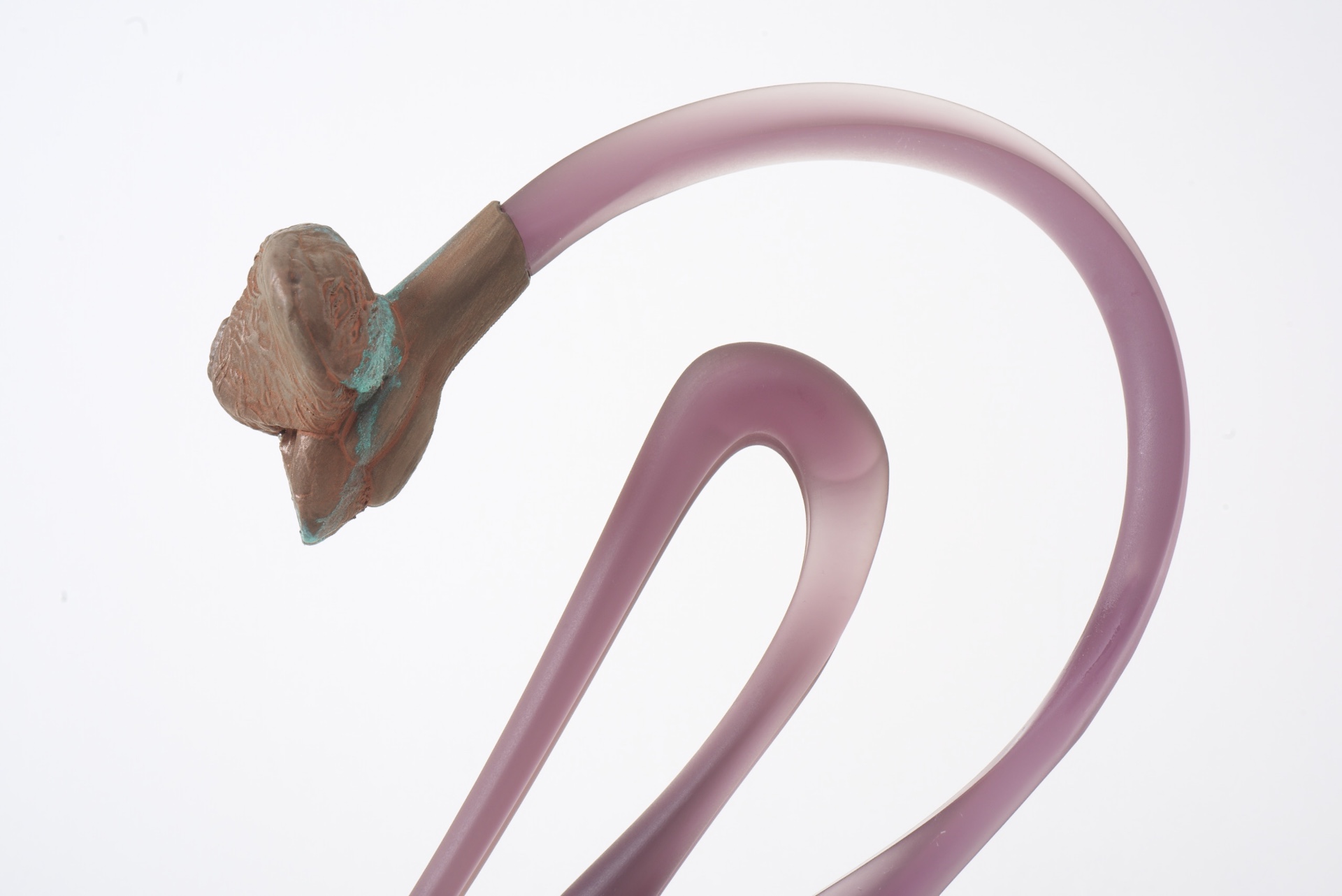 Opacity As A Healing Space by Szilvia Bolla Lorenzo Conforti at Limbo Contemporary — A sculptural form in cast resin demonstrates the exhibition's embrace of opacity through material ambiguity.