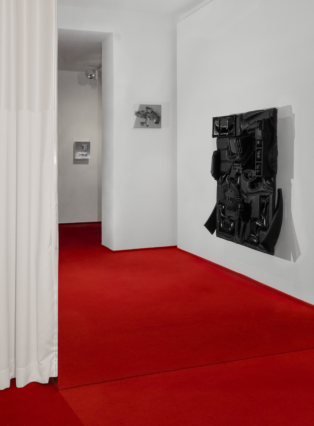 Productive Narcissism at 032c Gallery in Berlin — A corridor within 032c Gallery presents a precisely orchestrated spatial experience.