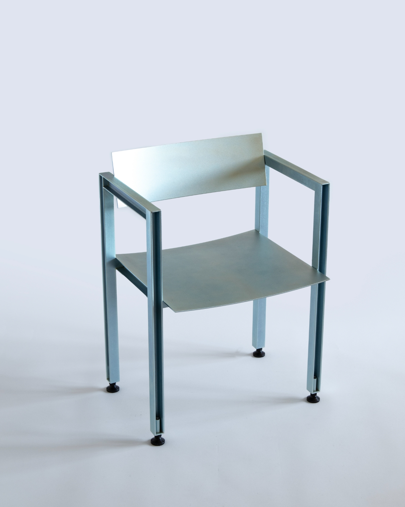 Full Metal by Matteo Bauer-Bornemann — A welded steel chair defined by its orthogonal framework and material honesty.