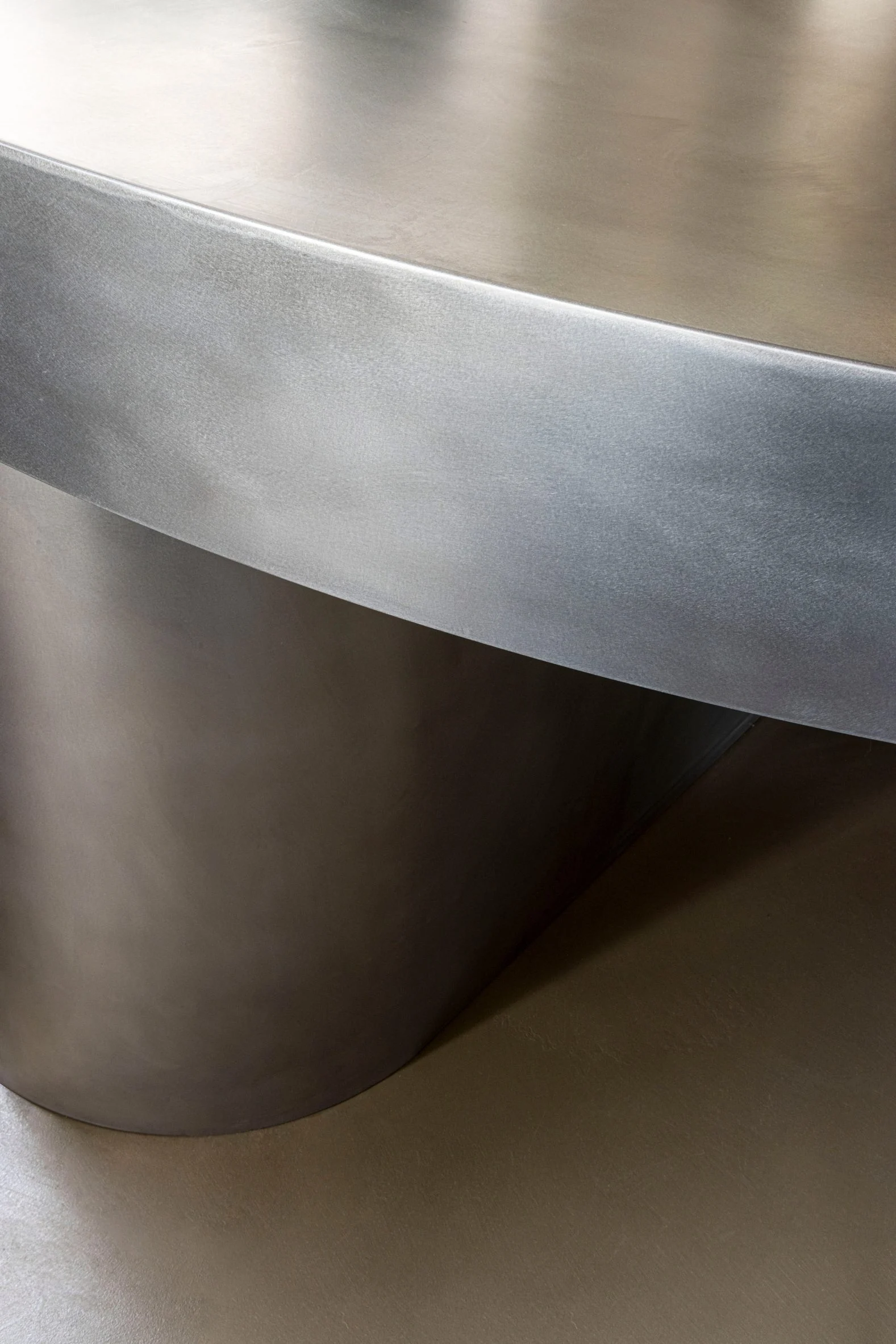 Simple Coffee by Mur Mur Architects — A close-up detail of the café's curved steel construction reveals the material precision underlying Simple Coffee's industrial vocabulary.