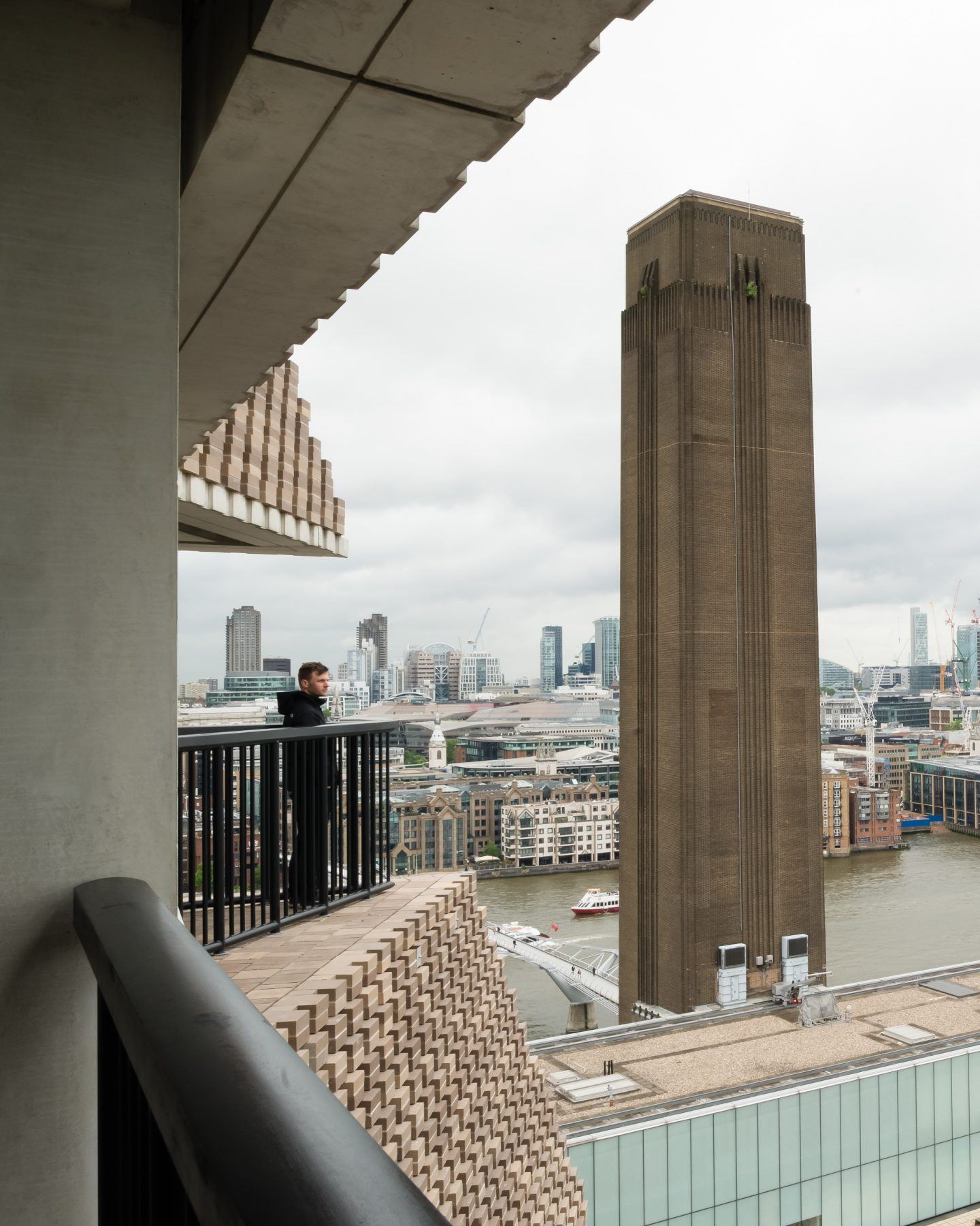 The Tate Modern by Herzog & de Meuron — A elevated terrace overlooking the Thames reveals Herzog & de Meuron's layered approach to the Tate Modern conversion.