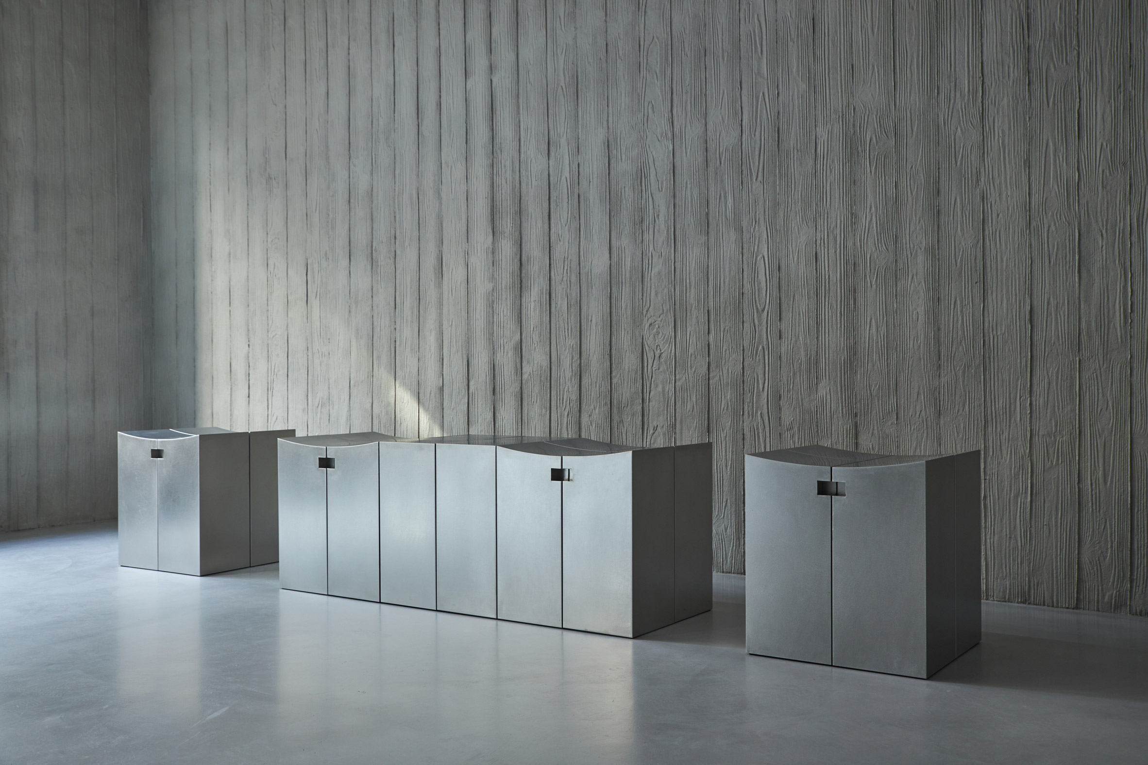 HAHOUSE Cafe by Niceworkshop — HAHOUSE Cafe's bespoke counter system occupies the center of this polished concrete floor.