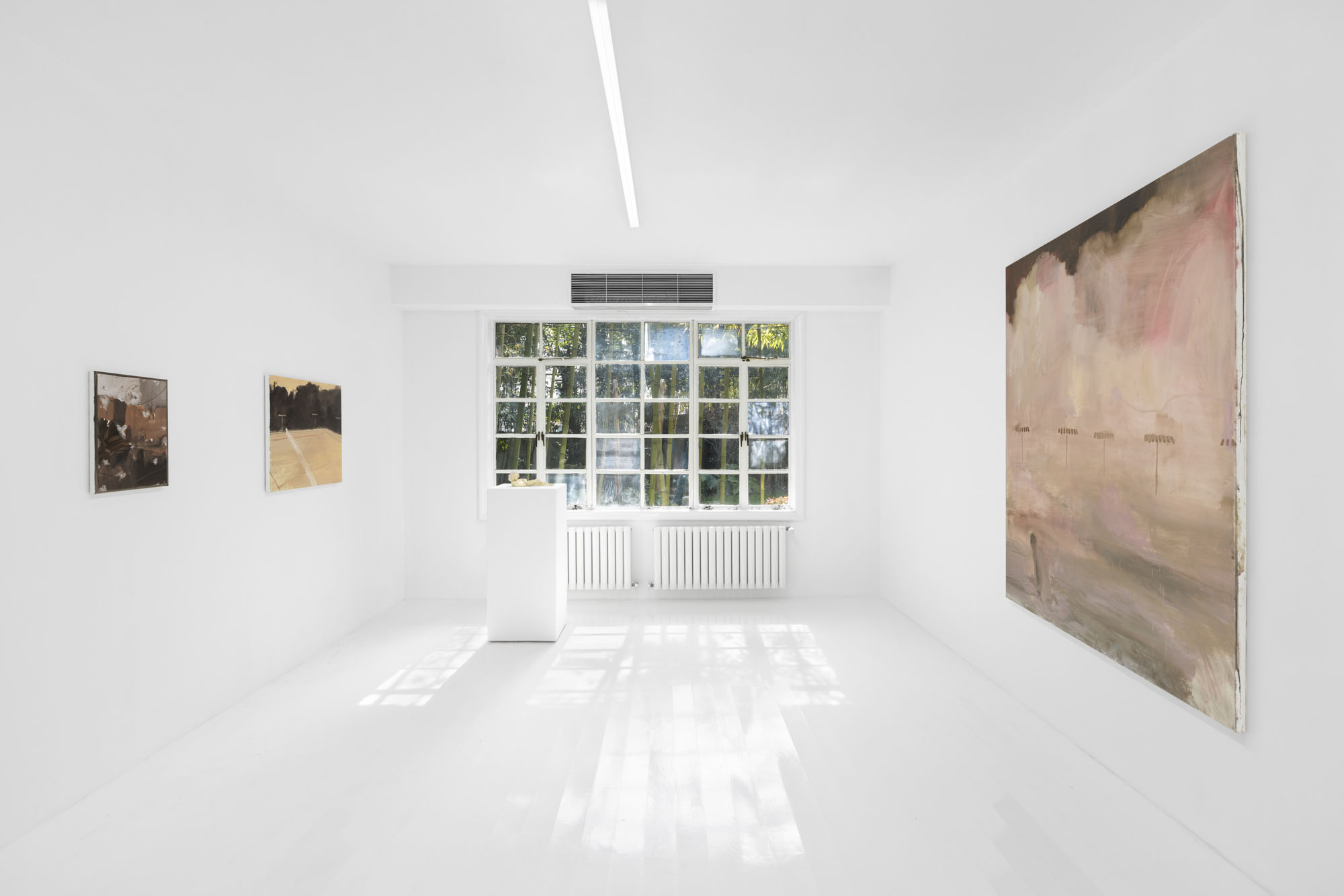 Four Minutes After Sunset by Rudy Cremonini at Capsule Shanghai — A sparse gallery interior housing Cremonini's paintings in dialogue with architectural geometry.