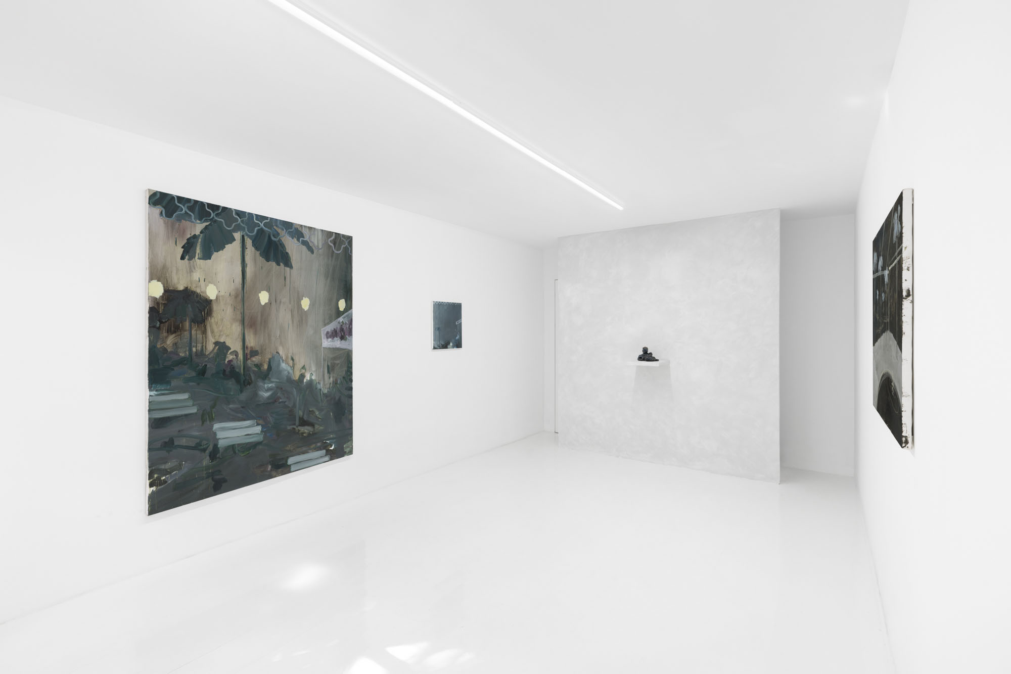 Four Minutes After Sunset by Rudy Cremonini at Capsule Shanghai — Rudy Cremonini's exhibition at Capsule Shanghai presents a spare, axially organized interior.
