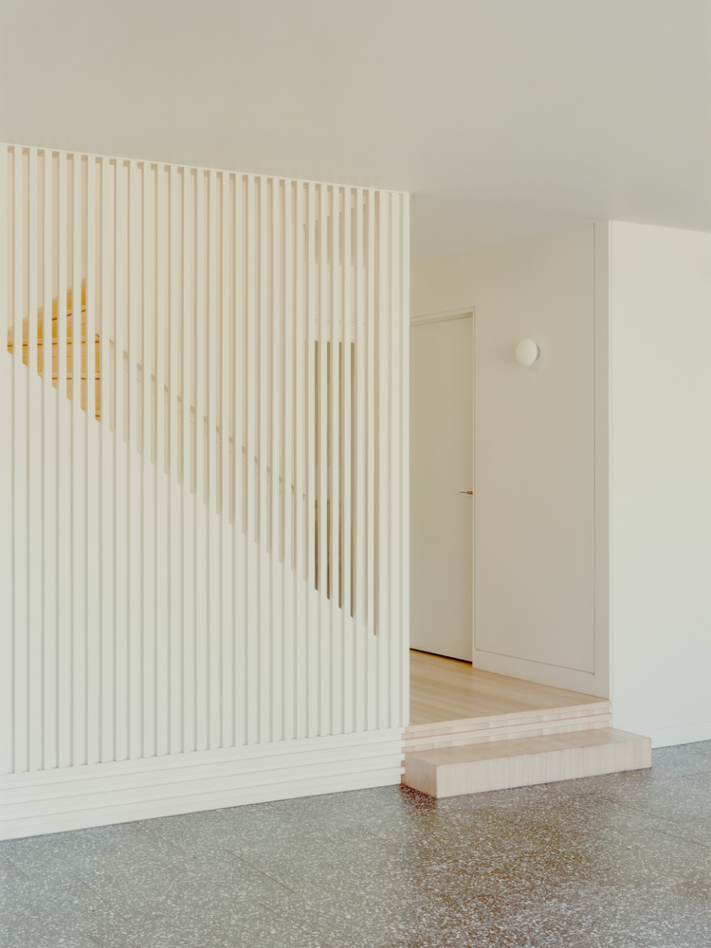 Garden Wall House by Sonelo Architects — The entrance threshold frames a passage between two distinct spatial conditions.