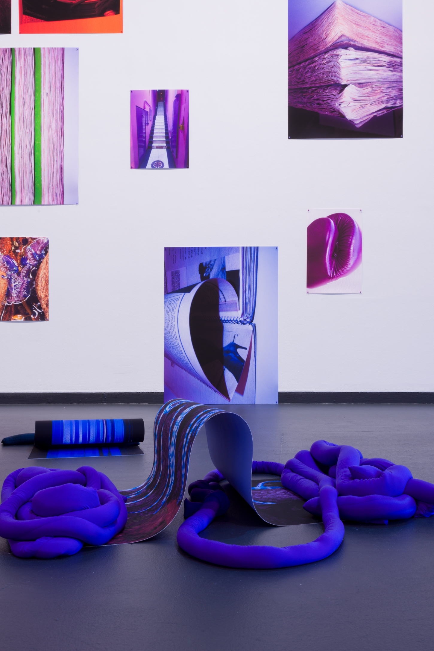 Heavy Grit by Jack Ball at PICA Gallery — Heavy Grit's floor-based installation anchors the gallery with sculptural and textile elements in vivid chromatic opposition.