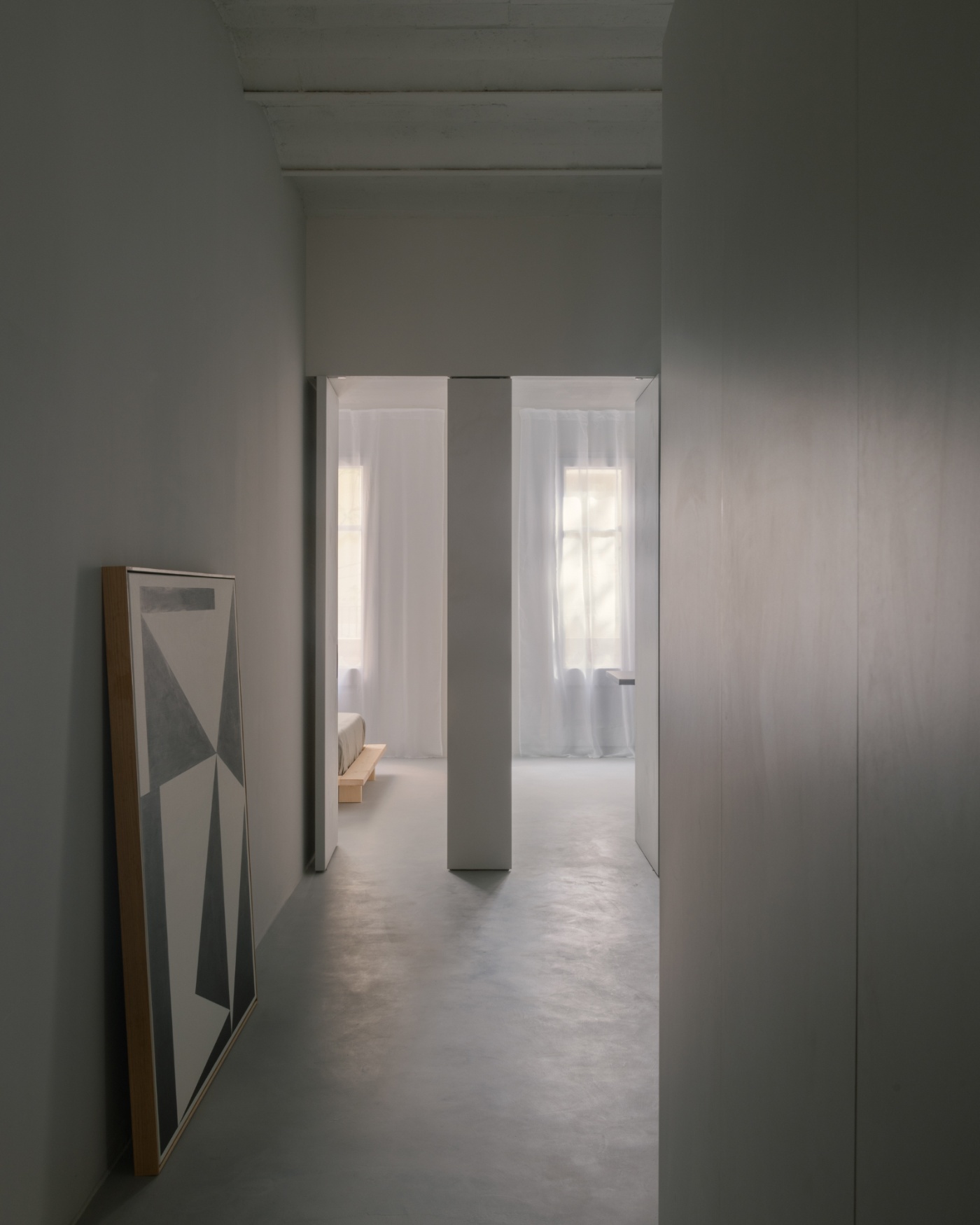 Casa Norte by CORREA Studio — A corridor perspective revealing the spatial strategy of Casa Norte's unified interior.