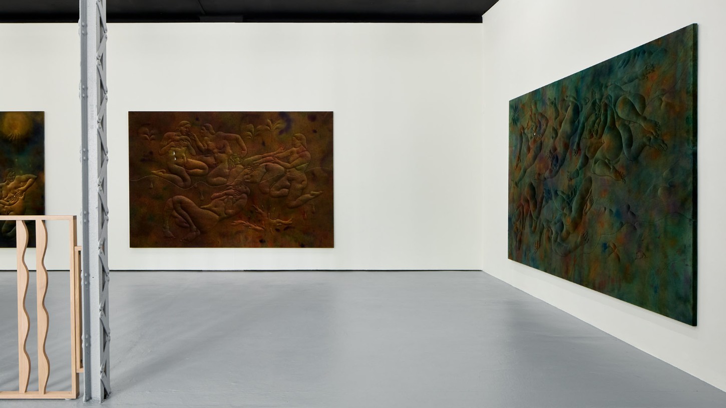 Thirst by Eliška Konečná at Polansky — Gallery view of Konečná's relief works displayed across white walls.