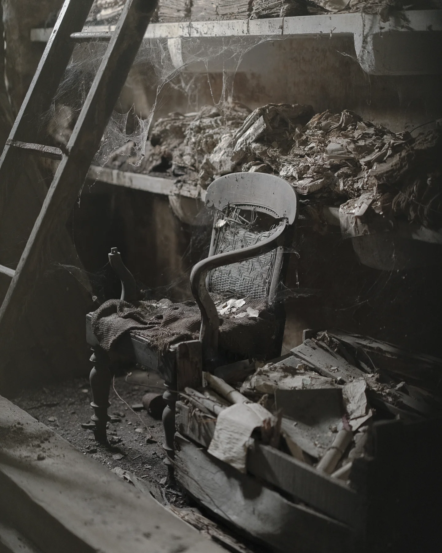 Leen / Jirno / Awngar by Sarker Protick, photographed by Sarker Protick — A gallery interior displaying a curated selection of photographs across a white wall.