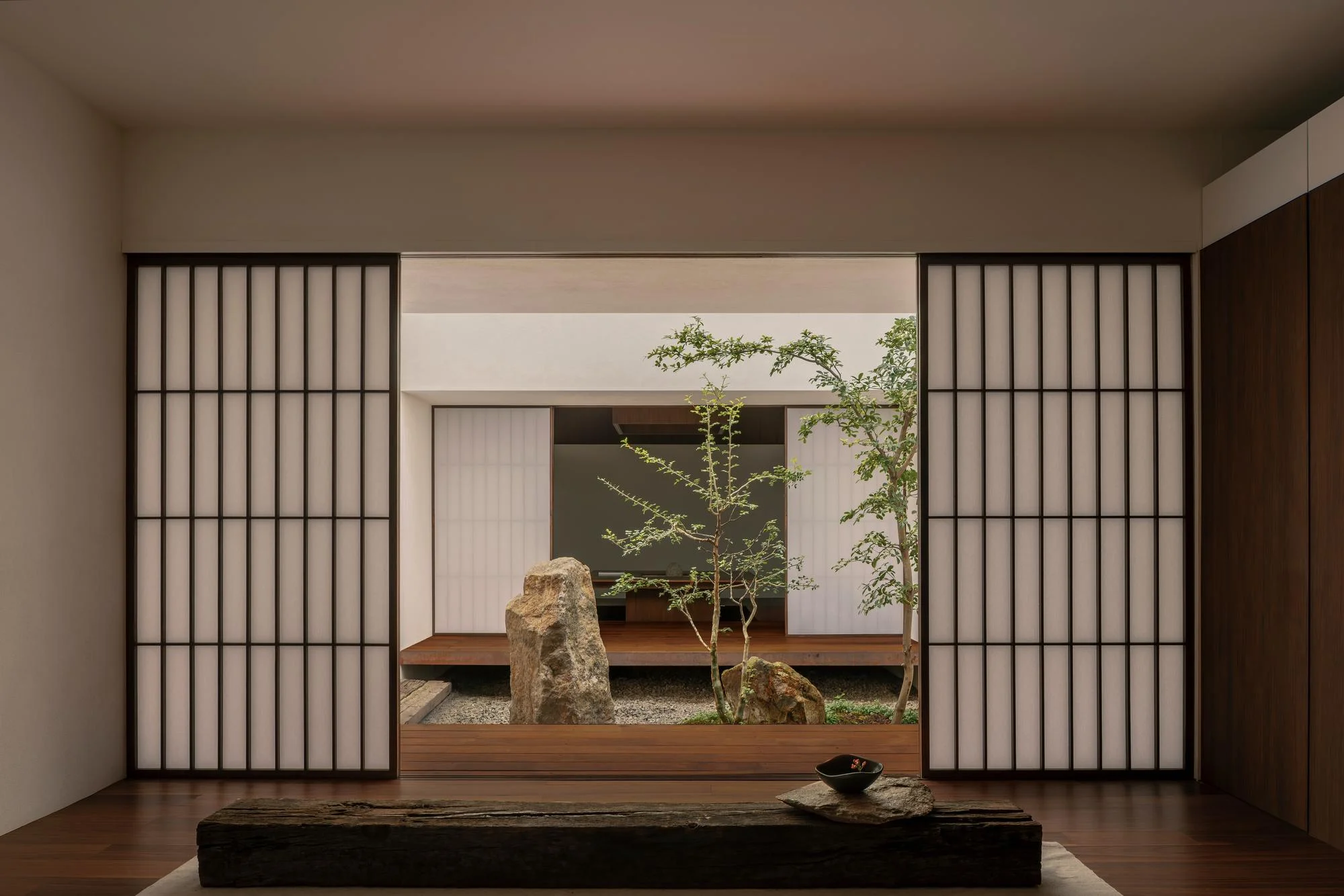 Kehai House by HW Studio, photographed by César Béjar, Gustavo Quiroz — A bedroom interior at Kehai House demonstrates the architect's spatial philosophy through restrained composition.