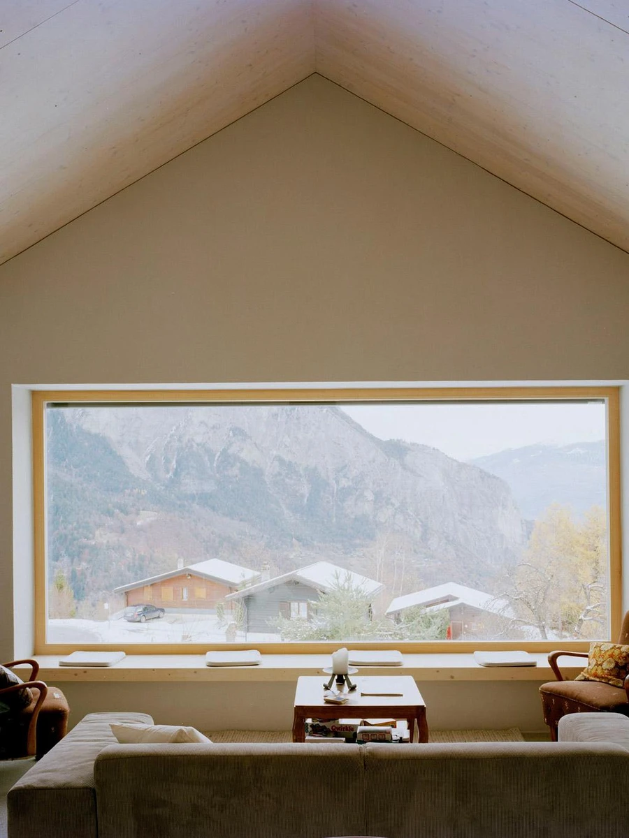 Transformation of a Mayen by LVPH Architectes — Chamoson, Switzerland: a shepherd's stone hut in Valais, opened to the Alps by a single horizontal cut
