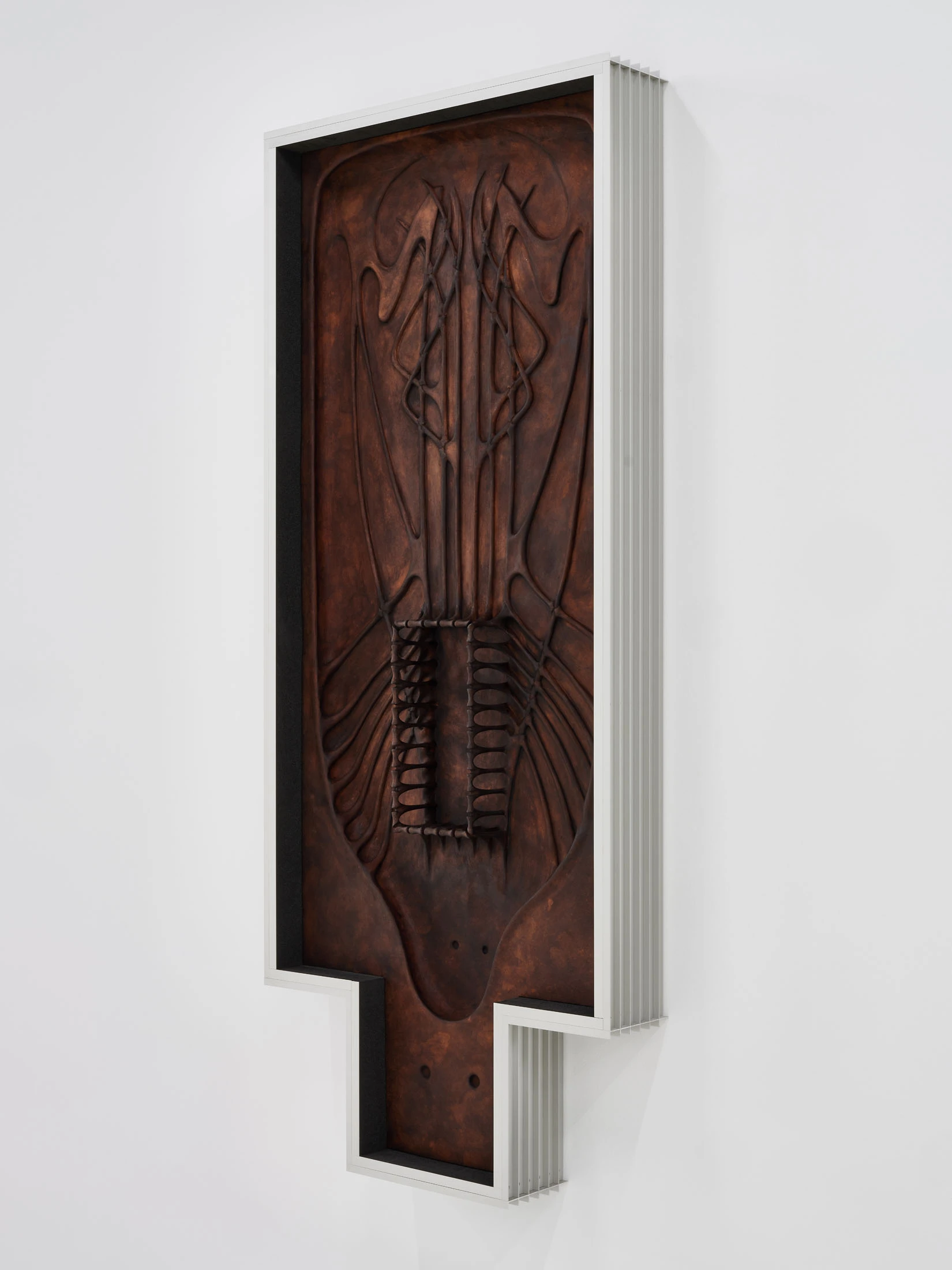 Door of Hearing by Frederik Exner at Le Parvis Ibos, France, polyurethane foam frog sculptures, Chest works, gnomon needle, photographed by J. C. Lett