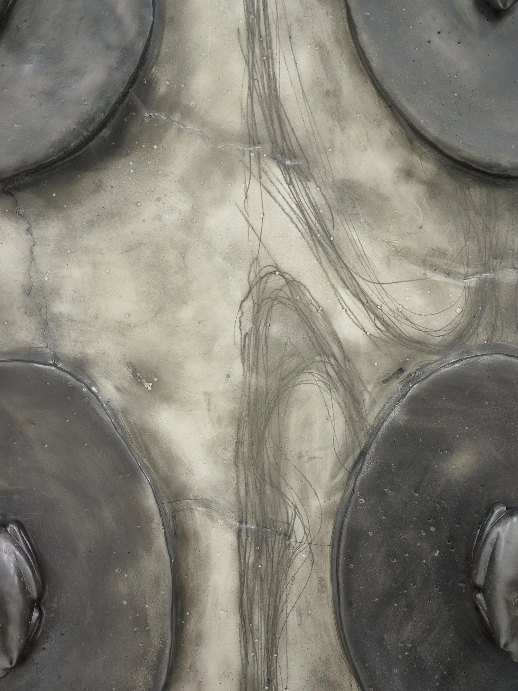 Door of Hearing by Frederik Exner at Le Parvis Ibos, France, polyurethane foam frog sculptures, Chest works, gnomon needle, photographed by J. C. Lett