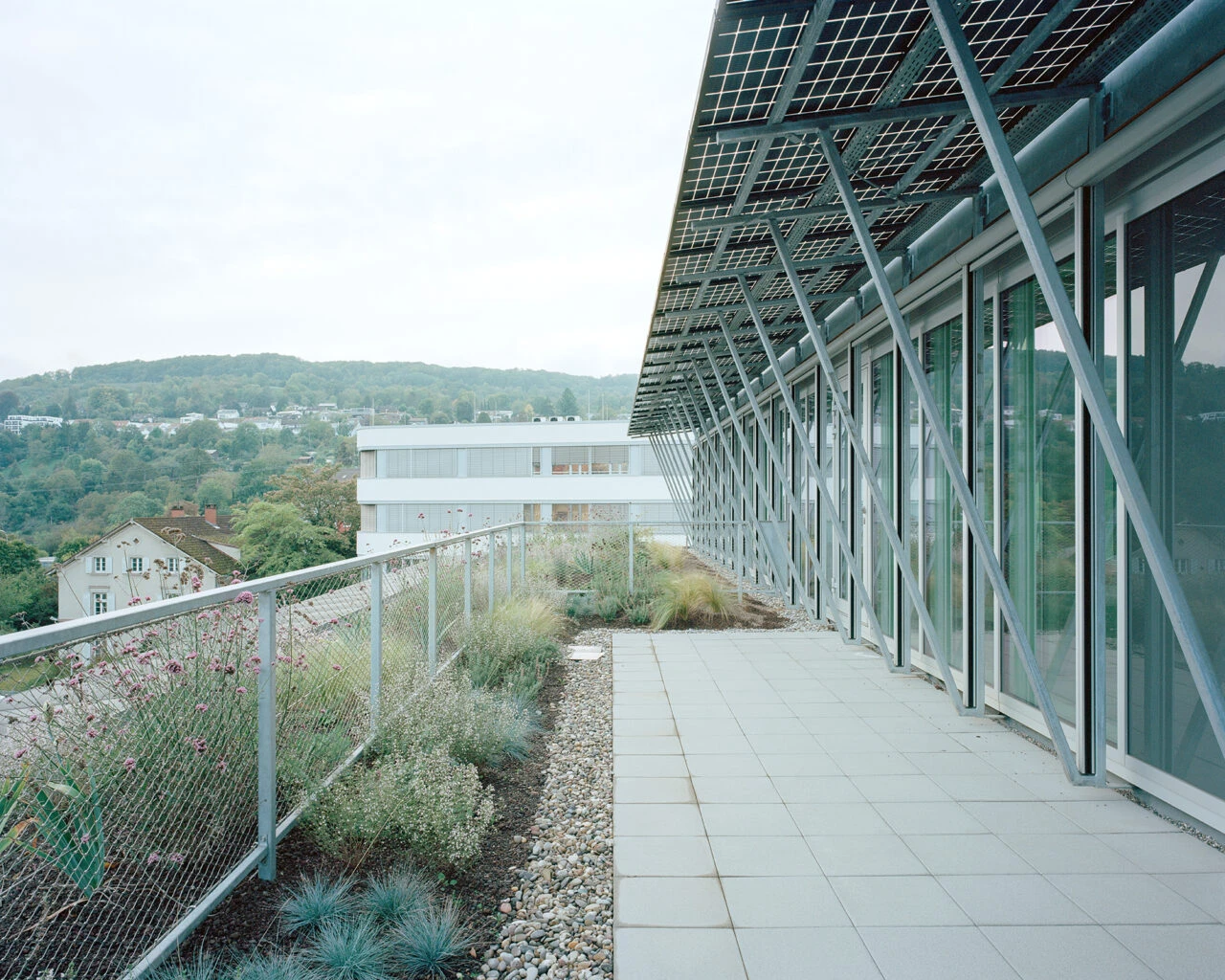 Lab02 by Mulder Zonderland and Moser Architekten, Lörrach Germany, Runge Pharma headquarters, translucent resin facade, planted terraces, photovoltaic, photographed by Piotr Hraptovich