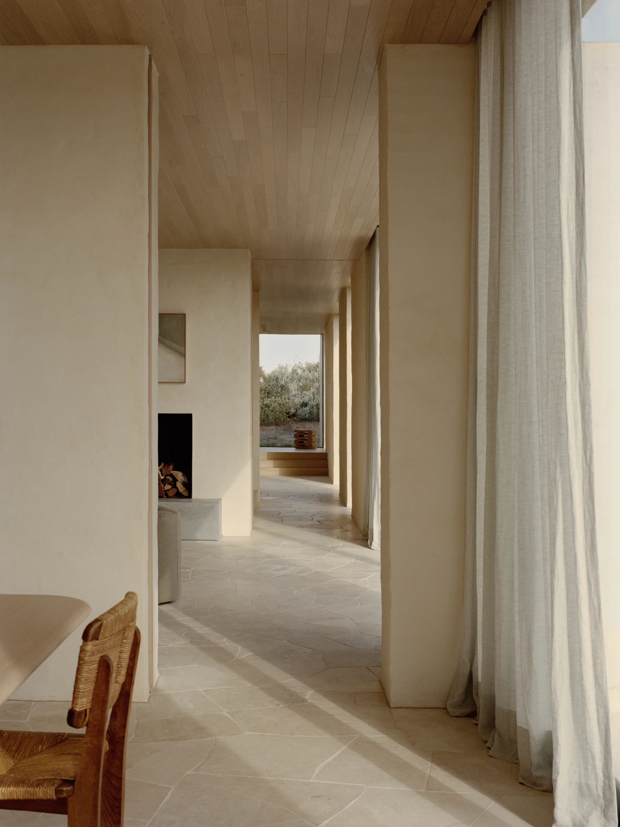 Wildcoast House by Pandolfini Architects, Mornington Peninsula Victoria Australia, three blade walls, recycled D-grade brick, Moonah timber, coastal landscape, photographed by Tasha Tylee