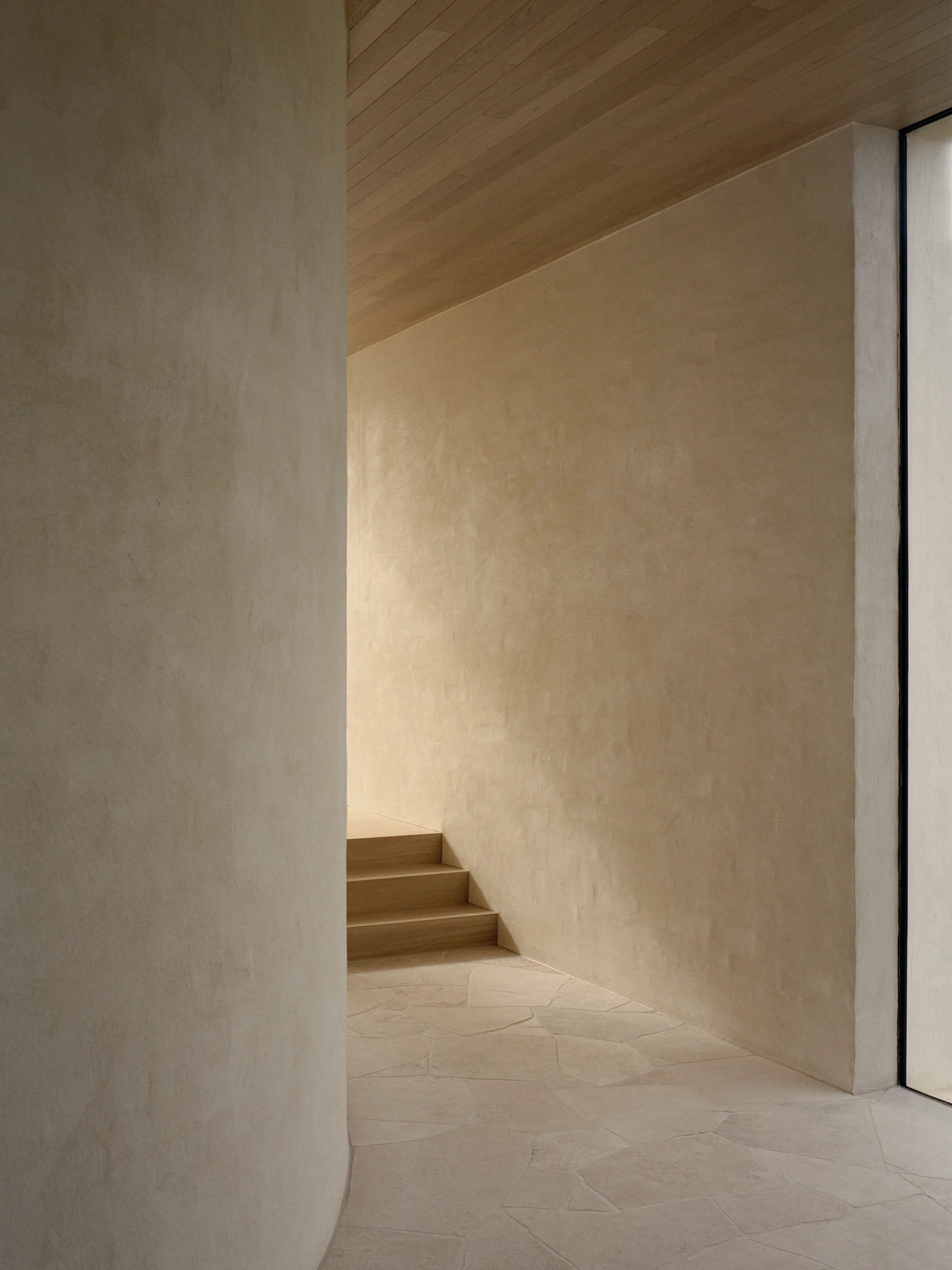 Wildcoast House by Pandolfini Architects, Mornington Peninsula Victoria Australia, three blade walls, recycled D-grade brick, Moonah timber, coastal landscape, photographed by Tasha Tylee