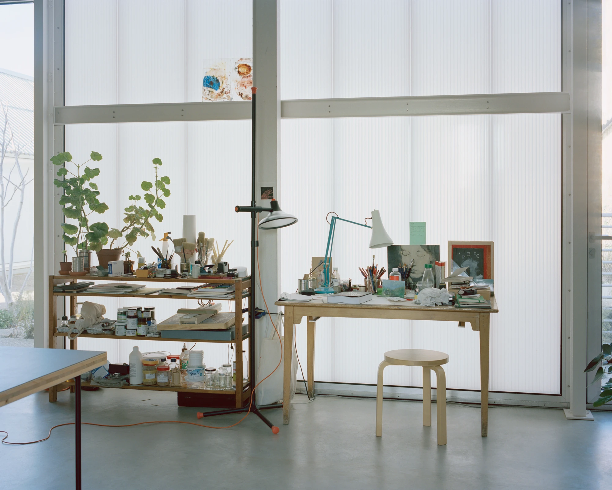 The Old Byre by Gianni Botsford Architects, photographed by Willem Pab — conversion of two farm buildings into a home and artist residency on the Isle of Wight, United Kingdom