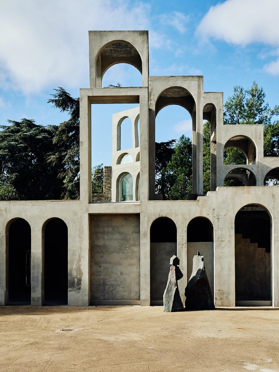 Xavier Corberó House and Studio by Xavier Corberó — Esplugues de Llobregat, Spain: In Esplugues de Llobregat on the edge of Barcelona, sculptor Xavier Corberó spent decades pouring the arched concrete labyrinth of his house and studio, a single work he ne