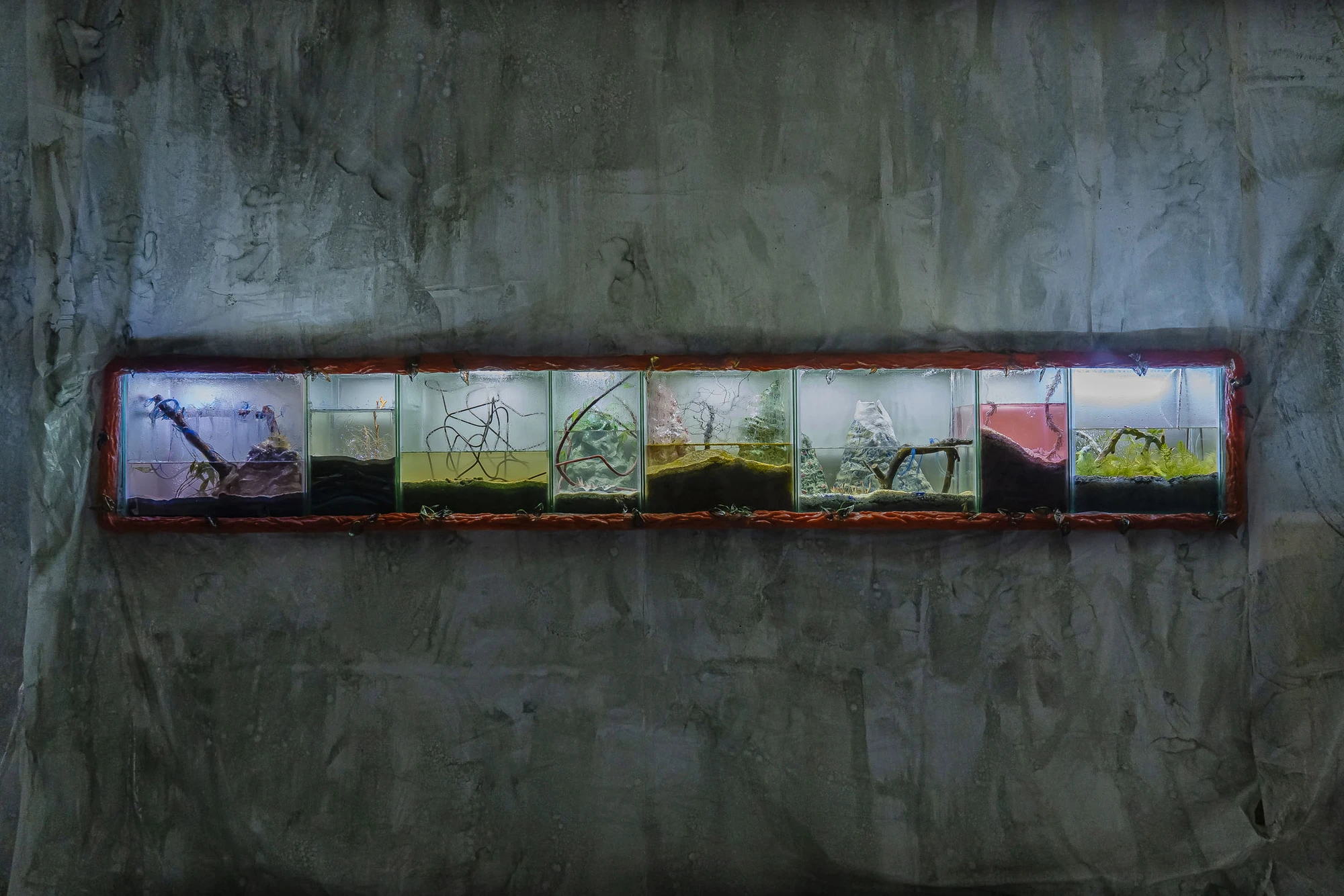 Paulina Mellado at MAC, Santiago by MAC Santiago — View across the sensitive territory, discrete elements reading as points in one system.