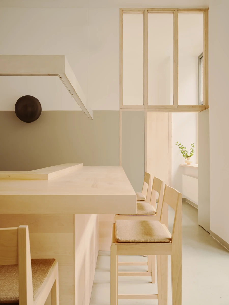 Nichigetsu by Studio Inhalt_ — Berlin, Germany: a Berlin sushi room where day and night become the whole design idea