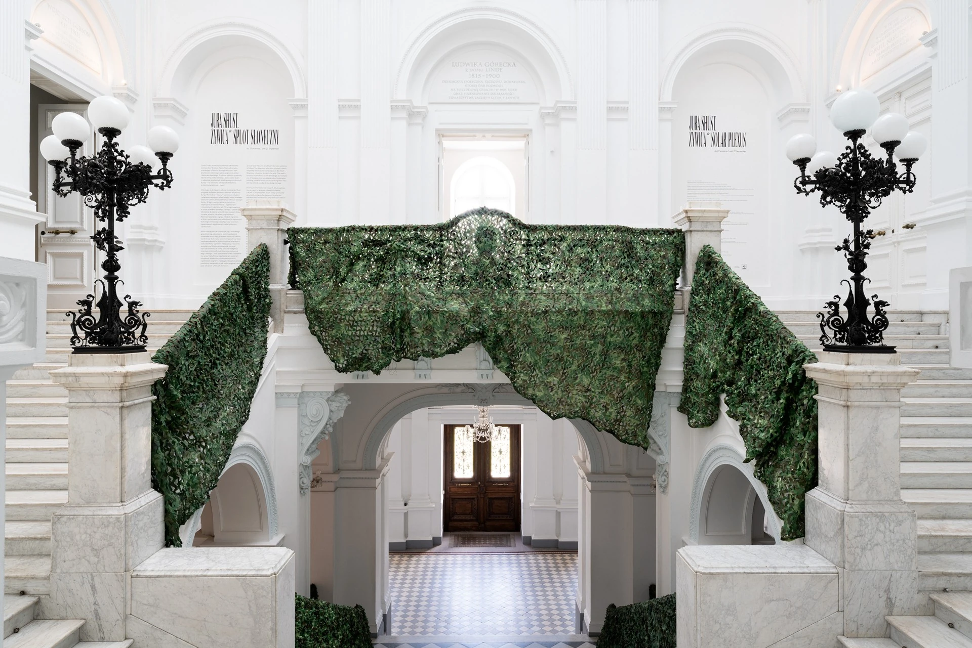 Żywica* Solar Plexus by Jura Shust, photographed by Maciej Landsberg — Installation view, Żywica* Solar Plexus, Jura Shust, Zachęta, Warsaw, 2026.