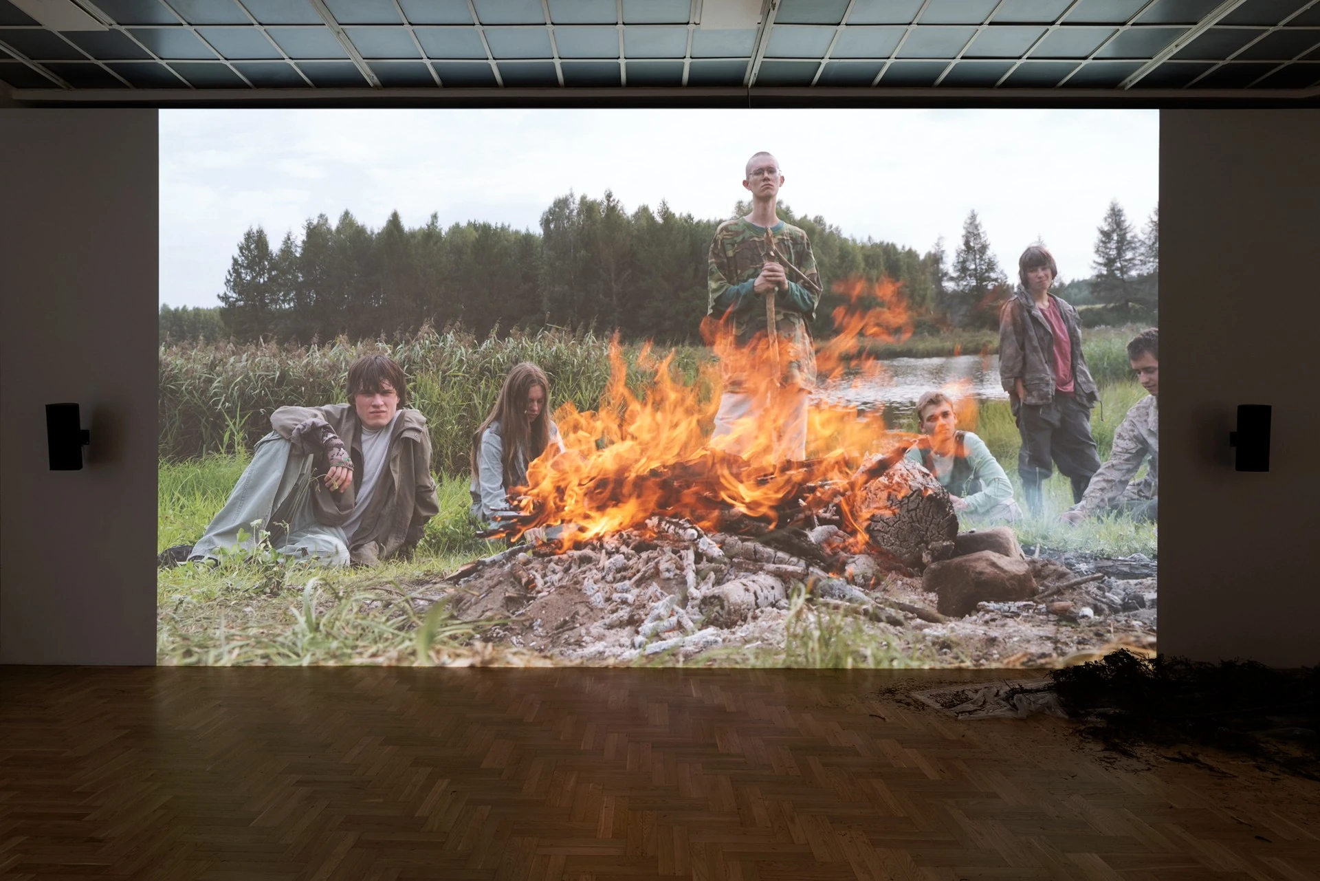 Żywica* Solar Plexus by Jura Shust, photographed by Maciej Landsberg — Installation view, Żywica* Solar Plexus, Jura Shust, Zachęta, Warsaw, 2026.