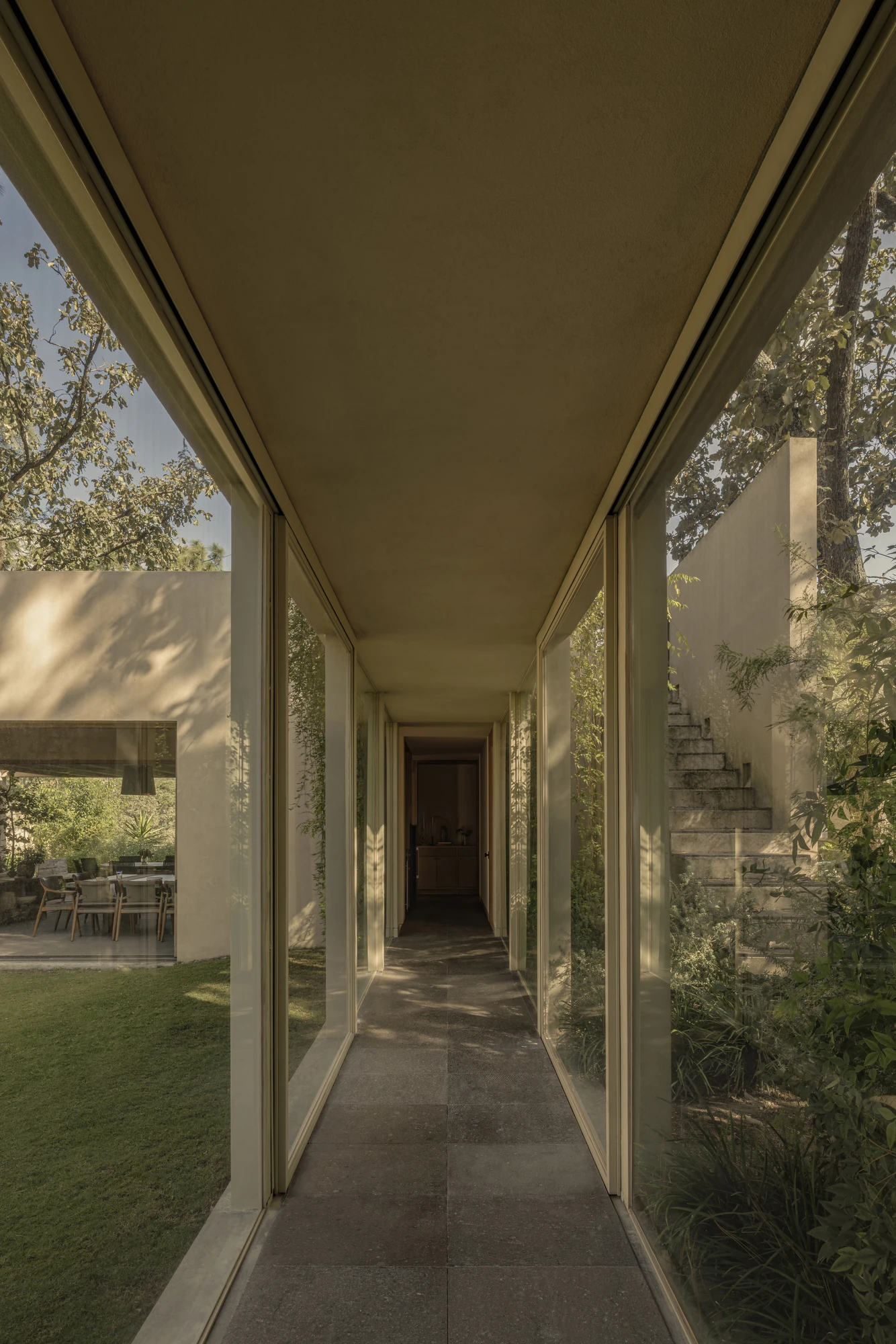 PRM39 by Ana Victoria Pérez-Gil | Saúl Figueroa, photographed by Funciono — Seen from above, the fragmented volumes of PRM39 sit among courtyards and the forest canopy.
