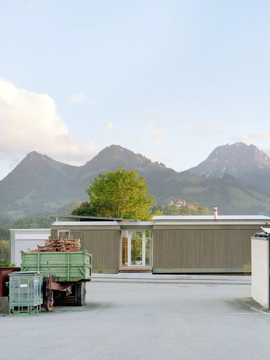 Plywood House by Charly Jolliet Architecte — Broc, Switzerland: postwar American ease rebuilt in Swiss timber and plywood