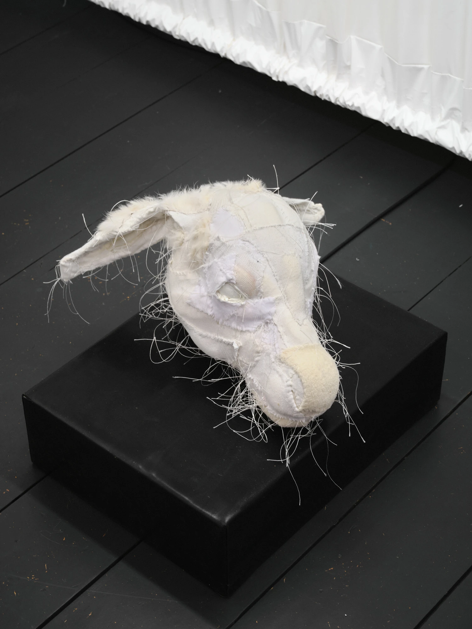 Within and For Each Other by Jan Baszak, photographed by Bartosz Górka — To Flow My Tears, a single roe deer head on a low plinth.