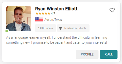 finding a tutor on Cambly