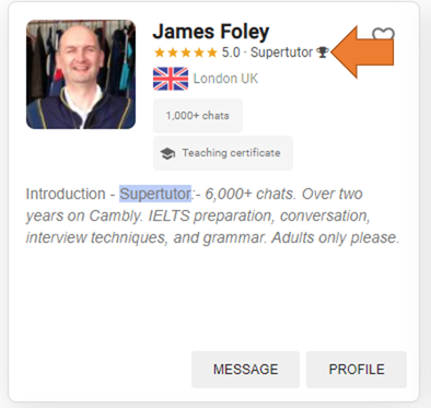choosing a teacher on Cambly
