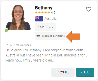 Australian teacher on Cambly