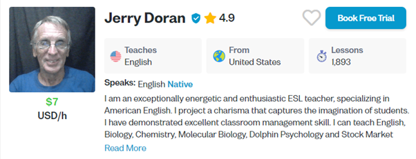 A cheap English teacher
