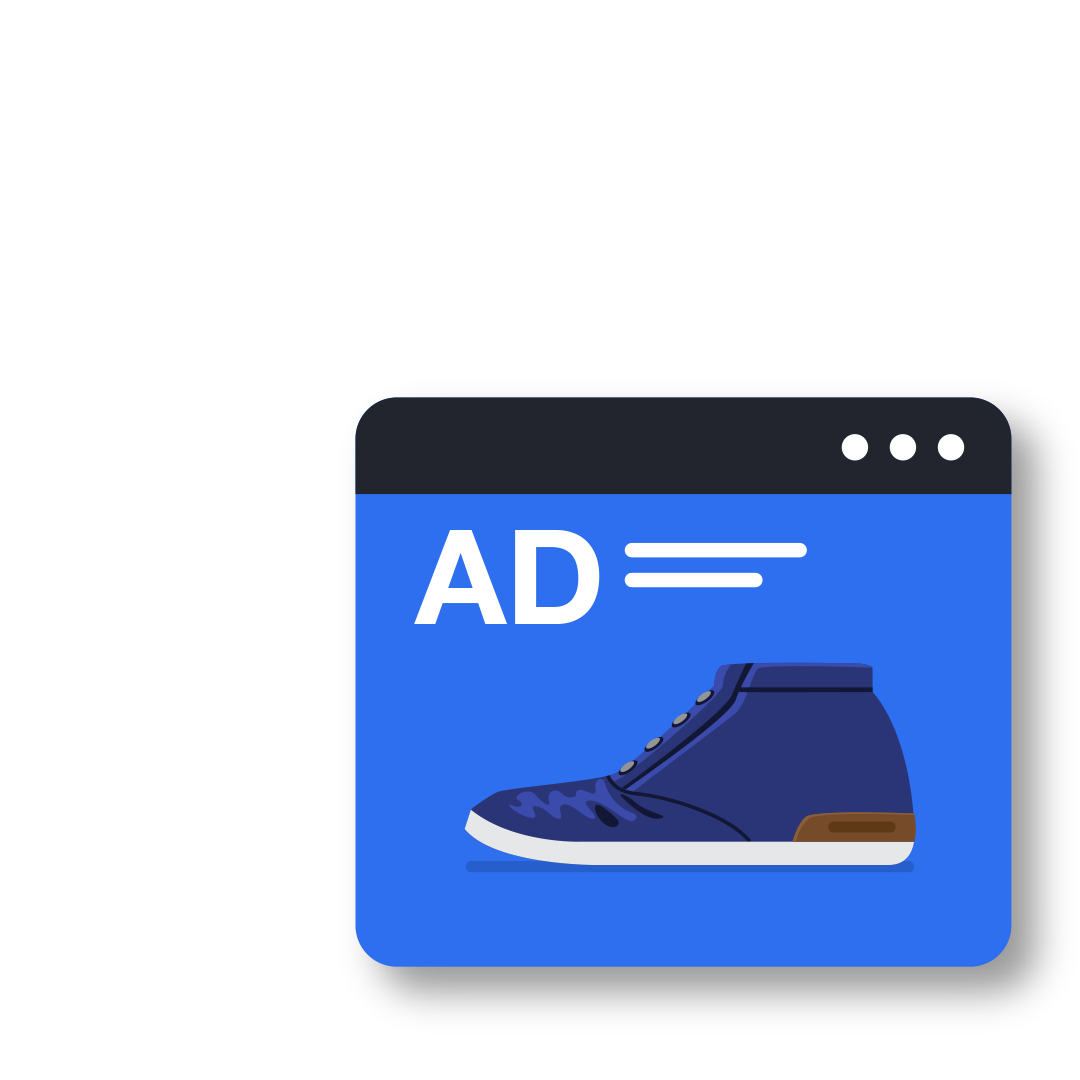 Illustration of a shoe ad