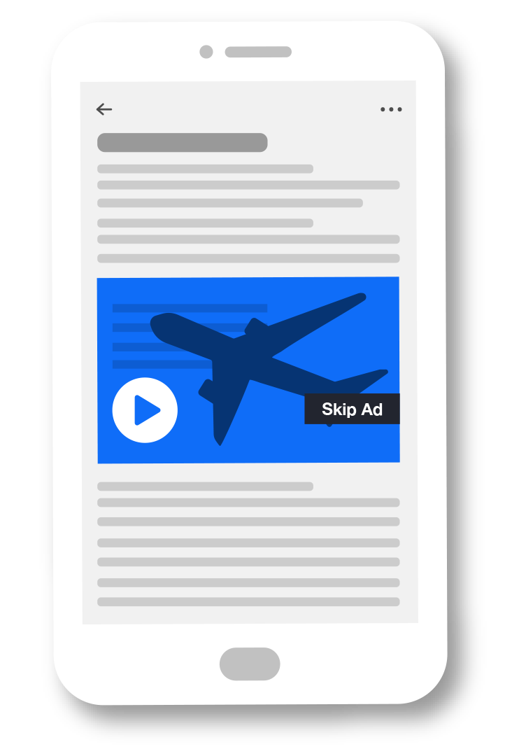Illustration of a video ad on a phone