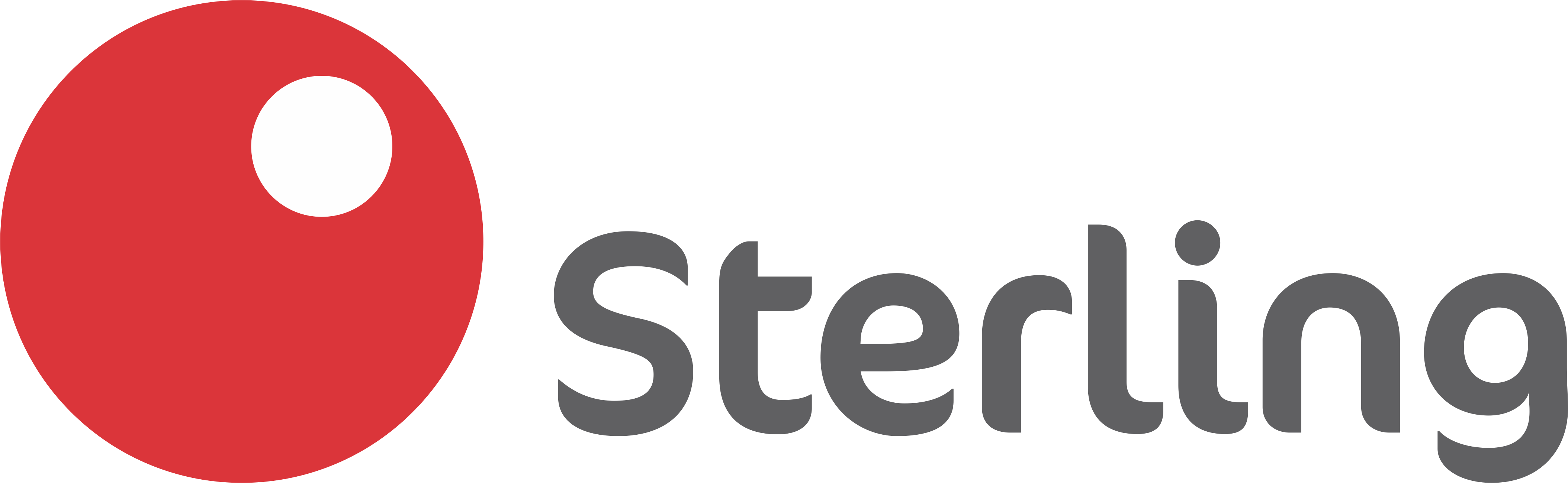 Sterling Bank logo with a red circle and a small white circle in the top left corner.