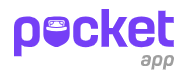 Logo with the word 'pocket' in purple and 'app' in smaller gray italic text.