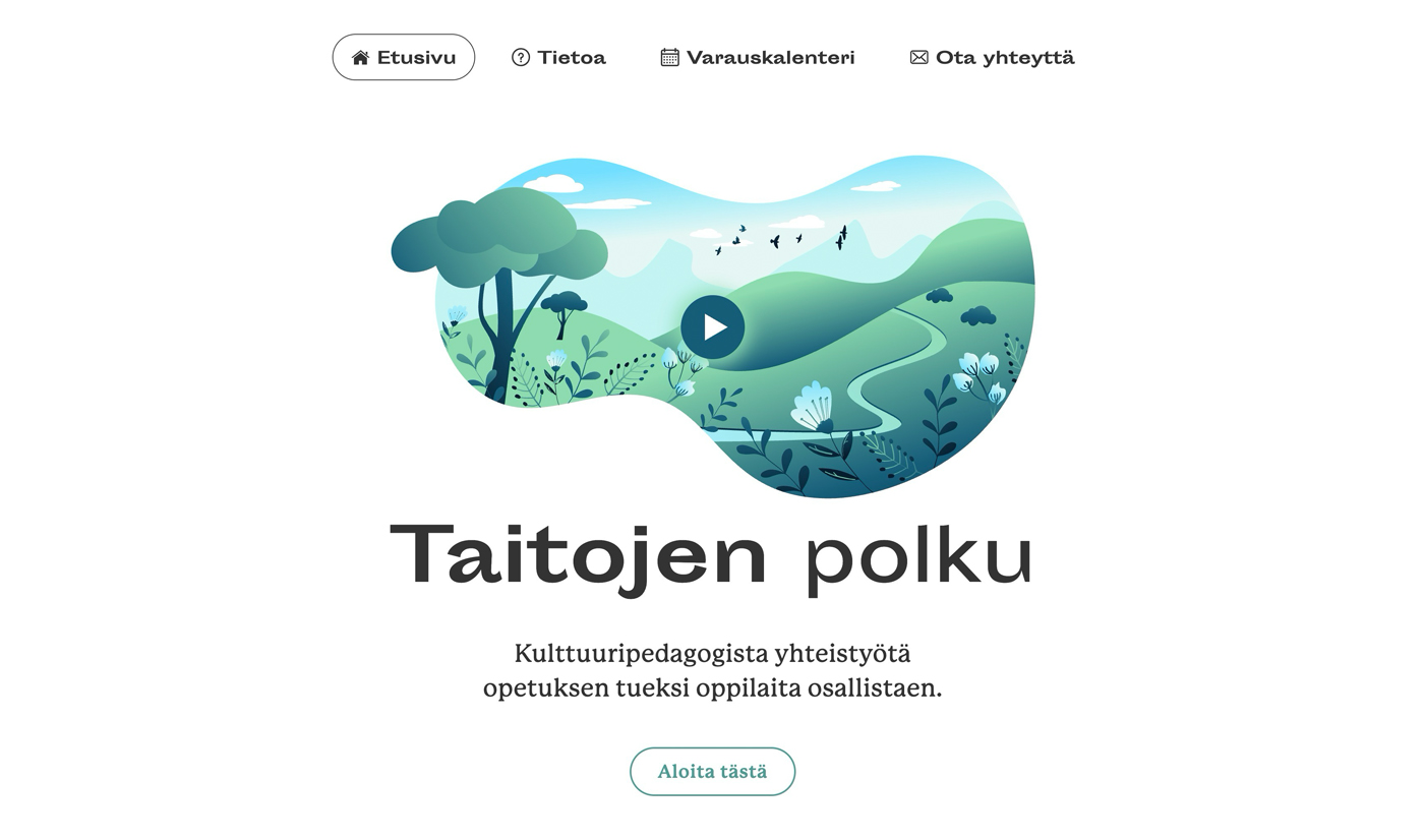 Website for Taitojen Polku by Samuli Jokinen