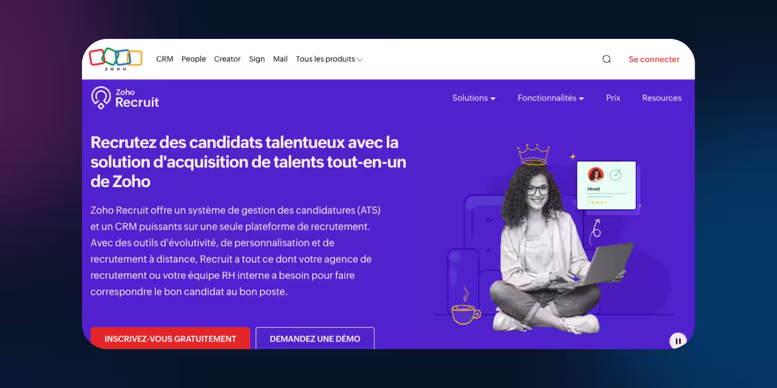 Image de l'entreprise Zoho Recruit