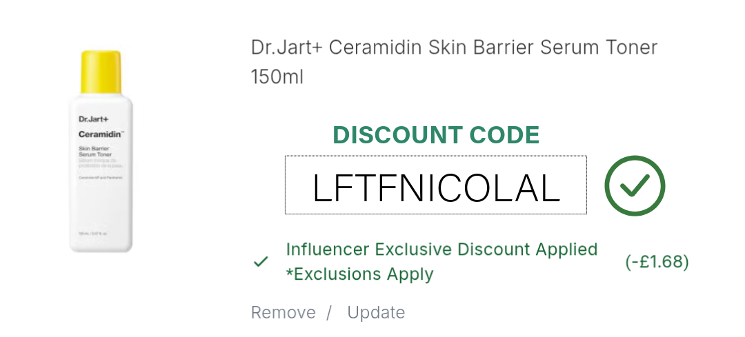 Dr Jart Ceramidin Skin Barrier Discount Code