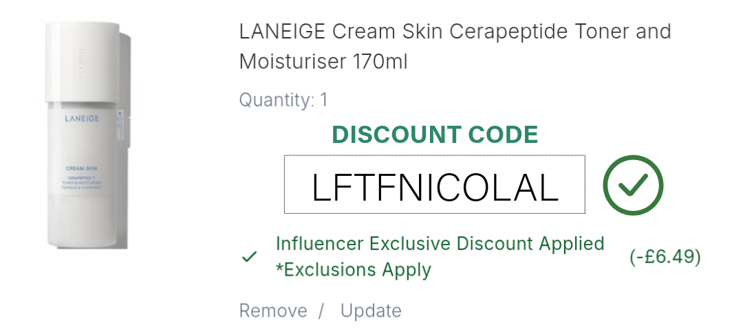 LANEIGE Cream Skin Cerapeptide Discount Code