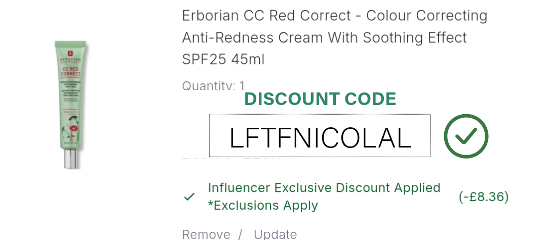 Erborian CC Red Correct Discount Code