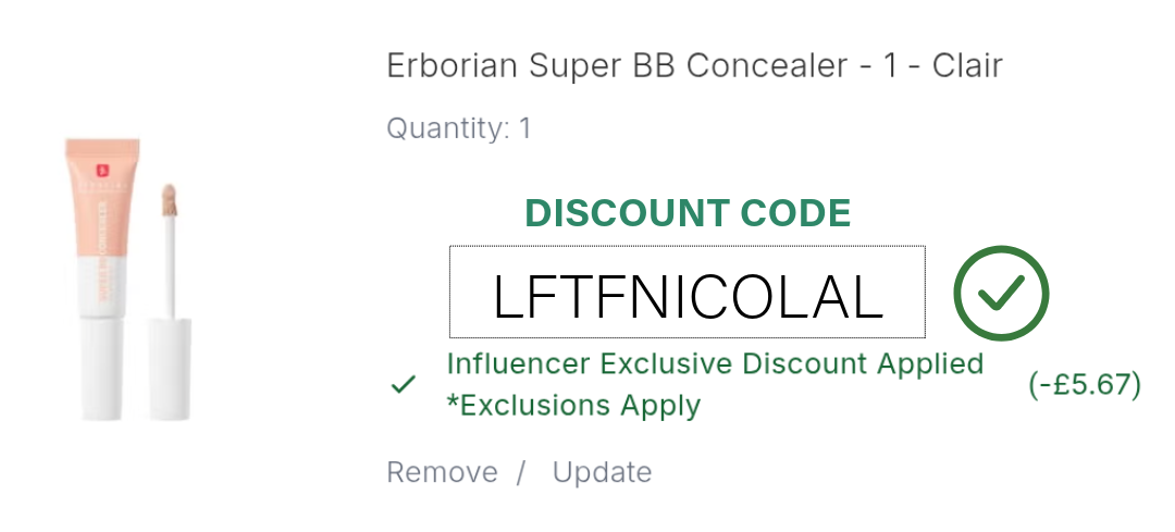 Erborian Super BB Concealer Discount Code