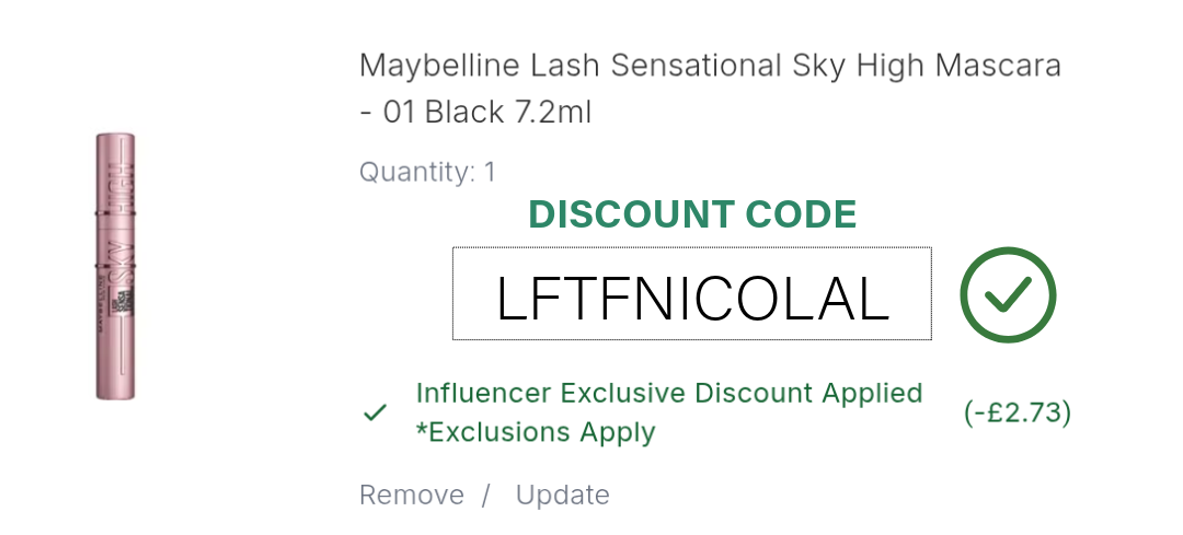 Maybelline Sky High Mascara Discount Code