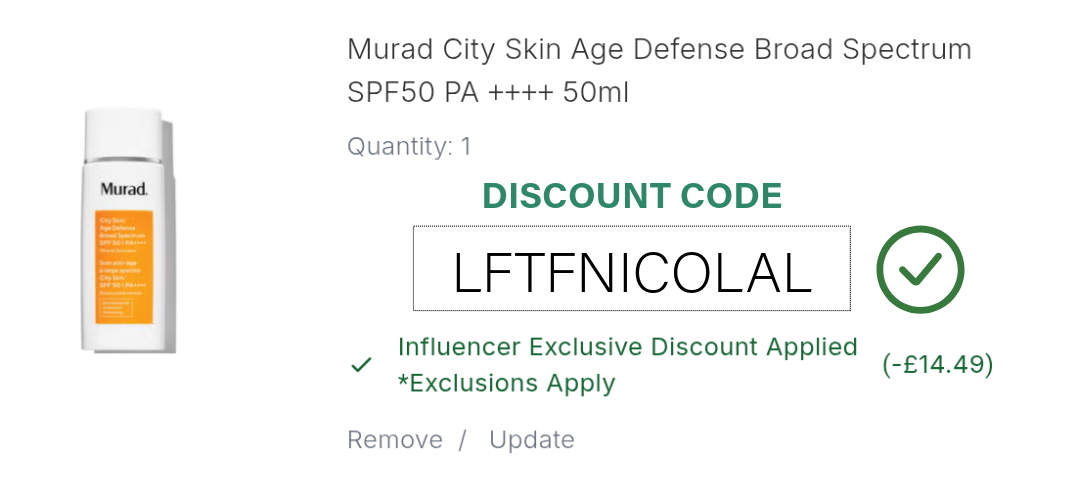 Murad City Skin SPF50 Discount Code